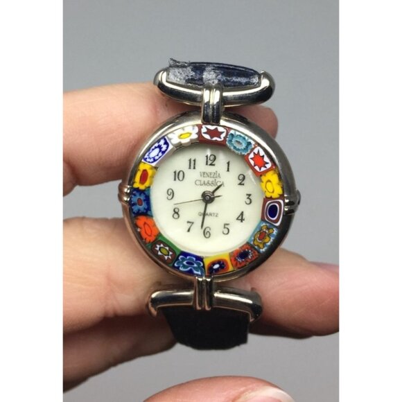 Murano Glass Venezia Classica Nickle Free Wristwatch- about 8 1/4 inches long - Picture 3 of 7